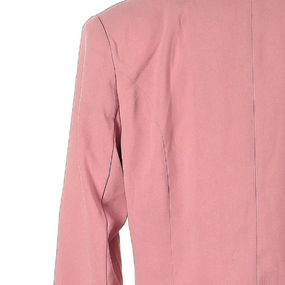 NWT Bebe Pink Blazer Cropped Chelsea Collar Open-Front Pastel Girlhoodcore Sz 12 - Picture 9 of 11